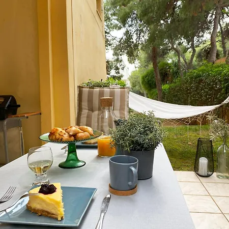 Garden With Bbq In The Athenian Riviera Atény